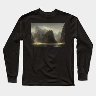 landscape nature wallpaper aestetic dreamland Long Sleeve T-Shirt